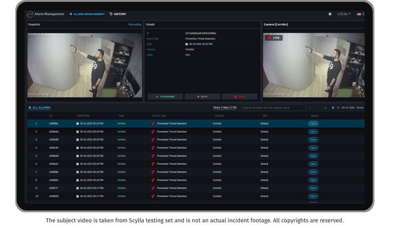 Best-in-class AI-powered gun detection system 