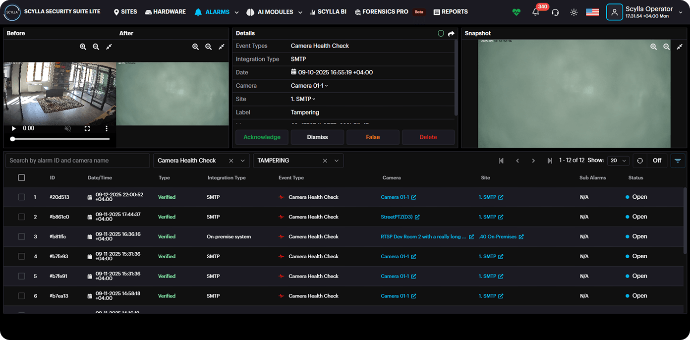 Live Feed: A health issue is detected.