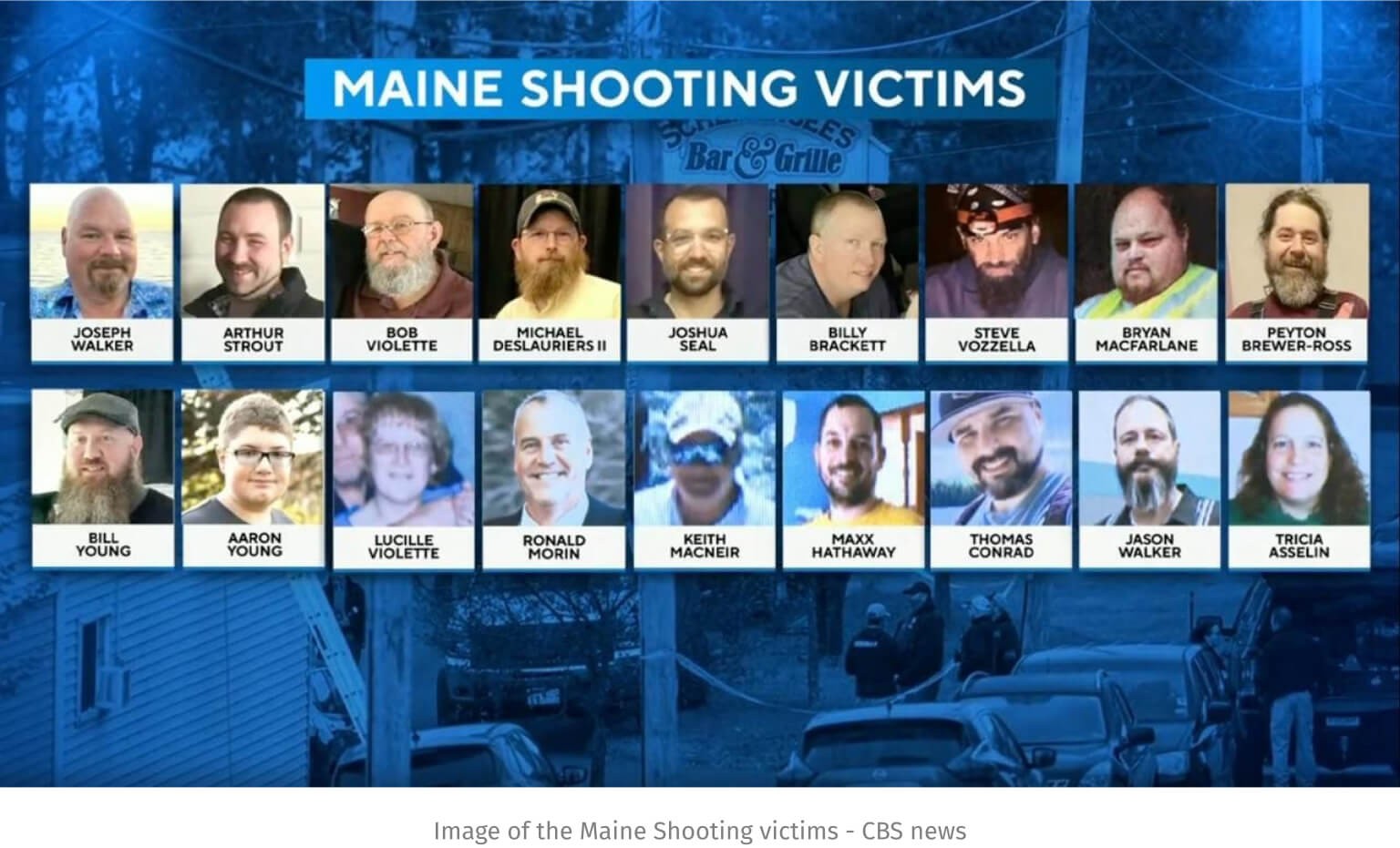 Image of the Maine Shooting victims - CBS news